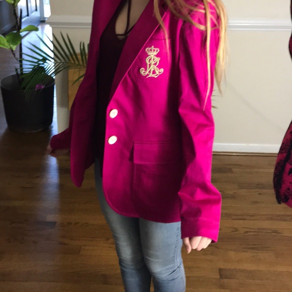 ralph lauren pink blazer